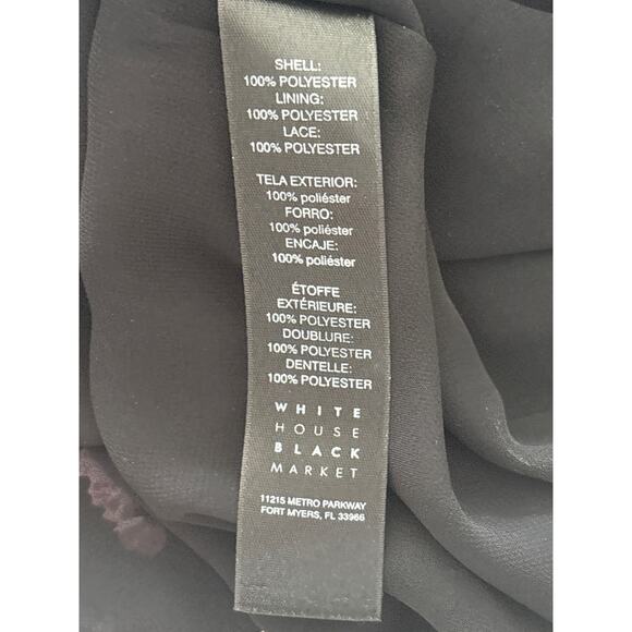 White House Black Market Sleeveless Top Shirt Women Medium Floral Dandelion Lace - Picture 6 of 11